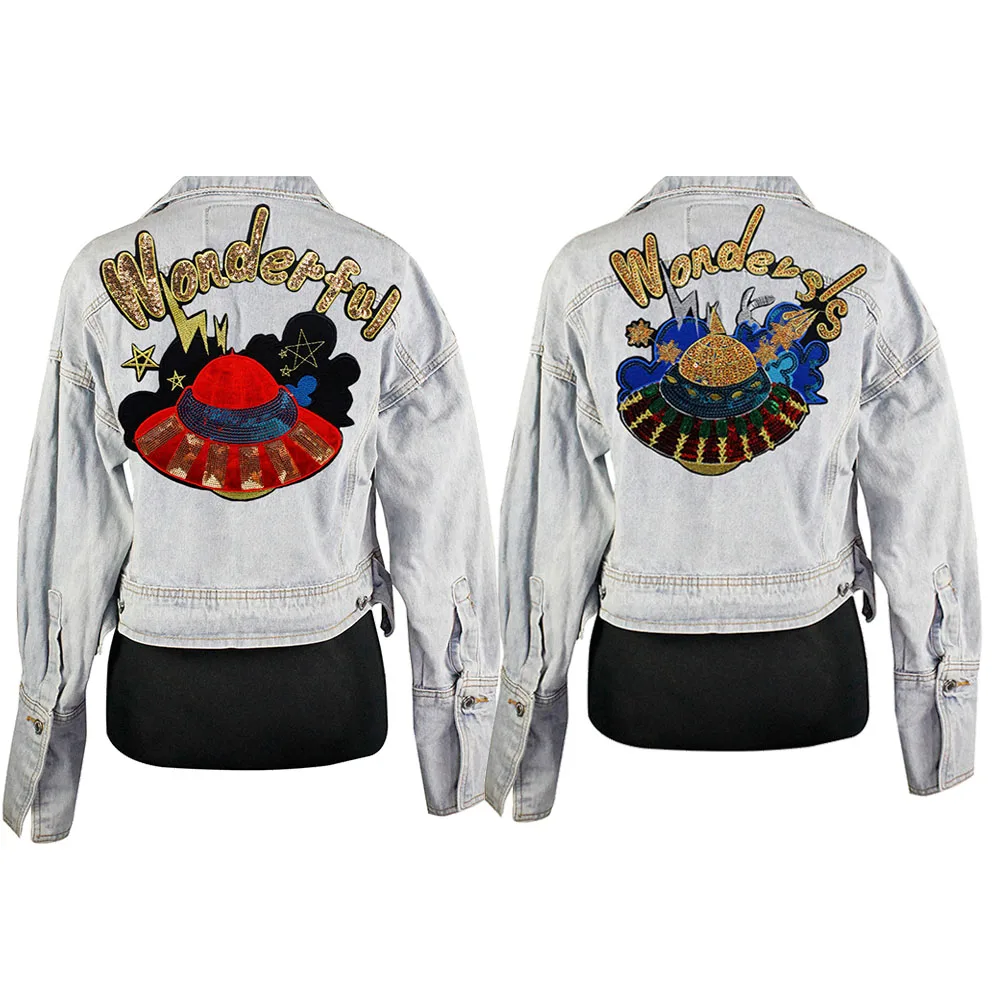 2pieces Wonderful Planet Space Sequin Embroidery Applique Iron on Fabric Back Patch for Clothes Motorcycle Jacket Sewing A124
2pieces Wonderful Planet Space Sequin Embroidery Applique Iron on Fabric Back Patch for Clothes Motorcycle Jacket Sewing A124