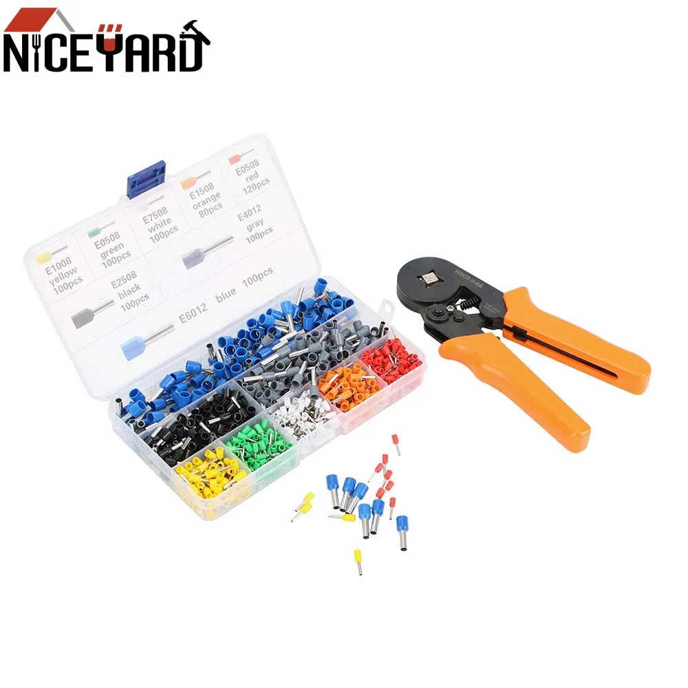 NICEYARD HSC8 Self Adjustable Crimp Hand Tools 800 PCS 0.25-10mm 23-7AWG Quadrilateral Tube Bootlace Terminal Crimping Pliers
NICEYARD HSC8 Self Adjustable Crimp Hand Tools 800 PCS 0.25-10mm 23-7AWG Quadrilateral Tube Bootlace Terminal Crimping Pliers