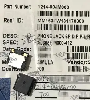 10PCS 1214-00JM000 Headphone jack Plug in one side 4P side 3P audio interface connector Import
10PCS 1214-00JM000 Headphone jack Plug in one side 4P side 3P audio interface connector Import