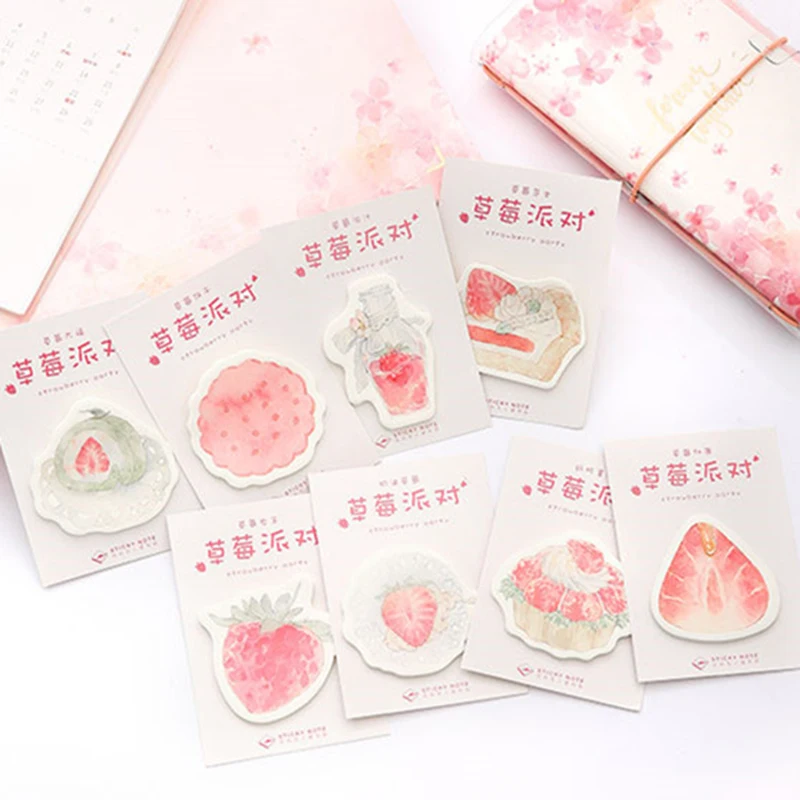 Cute Strawberry Party Style 30sheet Memo Pads Student Kawaii Notepad Decoration Sticky Notes Escolar Label Stationery
Cute Strawberry Party Style 30sheet Memo Pads Student Kawaii Notepad Decoration Sticky Notes Escolar Label Stationery