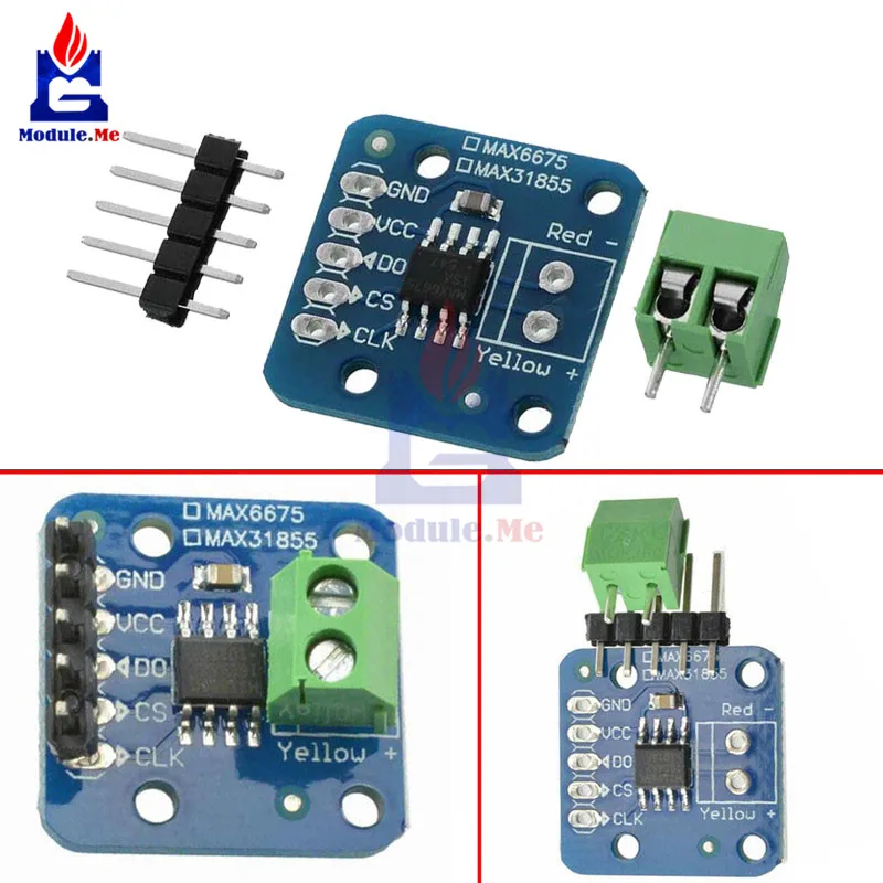 DC 3 -5V MAX6675 K Type Thermocouple Breakout Board Module Temperature -200 Degrees Celsius to +1350 Degrees Celsius For Arduino
DC 3 -5V MAX6675 K Type Thermocouple Breakout Board Module Temperature -200 Degrees Celsius to +1350 Degrees Celsius For Arduino