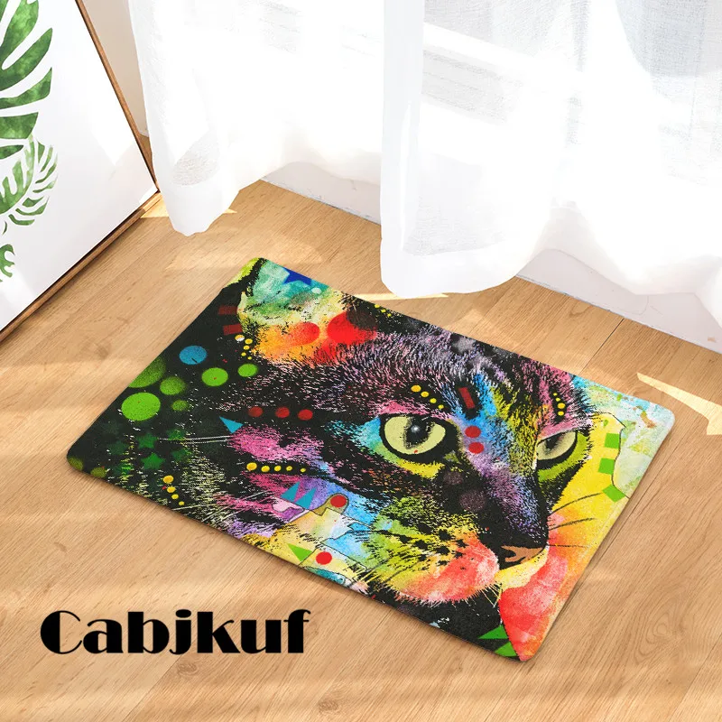 Fashion Style Color Painting Cat Print Carpets Anti-slip Floor Mat Outdoor Rugs Creative Front Door Mats
Fashion Style Color Painting Cat Print Carpets Anti-slip Floor Mat Outdoor Rugs Creative Front Door Mats