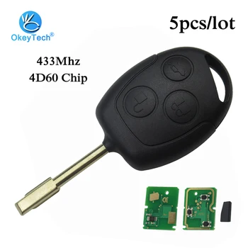 OkeyTech 5pcs/lot Remote Control 3 Button Car Key for Ford Mondeo Mk3 Mk4 Transit Fiesta Festiva 433mhz 4D60 40 Bits Chip FO21
OkeyTech 5pcs/lot Remote Control 3 Button Car Key for Ford Mondeo Mk3 Mk4 Transit Fiesta Festiva 433mhz 4D60 40 Bits Chip FO21