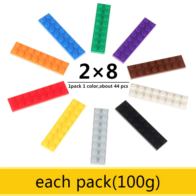 2x8 Small Bricks Classic Base Legoes Building Blocks Colorful Enlighten Bricks Learning Toys For Kid Each Pack 100g About 44PCS
2x8 Small Bricks Classic Base Legoes Building Blocks Colorful Enlighten Bricks Learning Toys For Kid Each Pack 100g About 44PCS