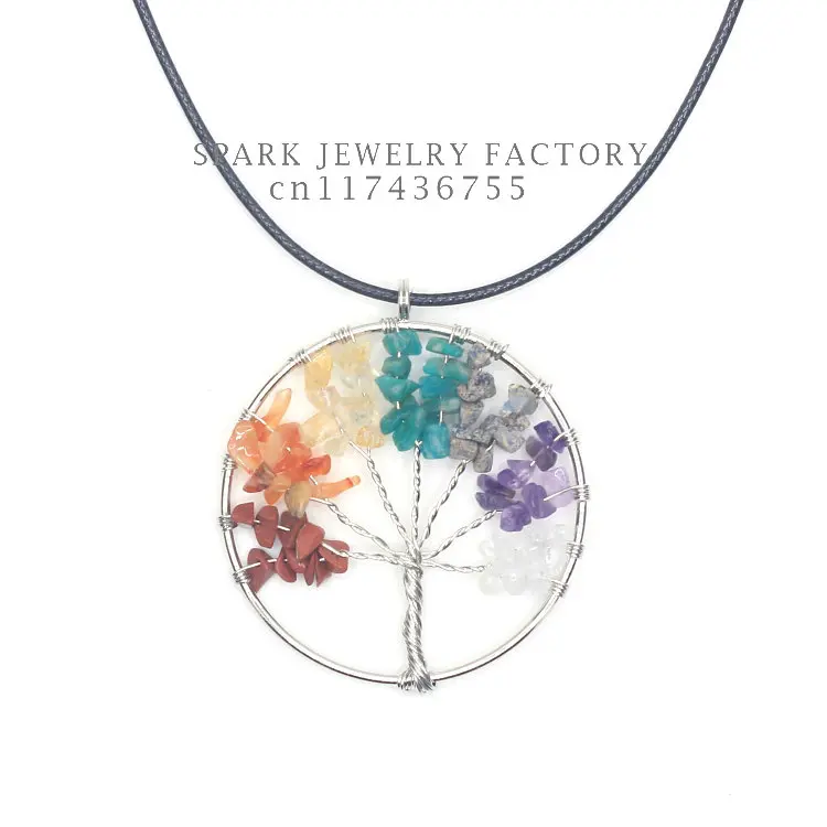 2016 New Natural Stone Tree Of Life Quartz Chips Pendant Necklace Multicolor Wisdom Tree Natural Stone NecklaceFor women
2016 New Natural Stone Tree Of Life Quartz Chips Pendant Necklace Multicolor Wisdom Tree Natural Stone NecklaceFor women