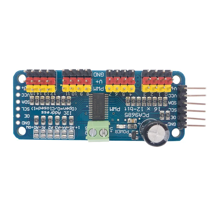 16 Channel 12-bit PWM/Servo Driver-I2C interface PCA9685 module Raspberry pi shield module servo shield For Arduino Raspberry Pi
16 Channel 12-bit PWM/Servo Driver-I2C interface PCA9685 module Raspberry pi shield module servo shield For Arduino Raspberry Pi
