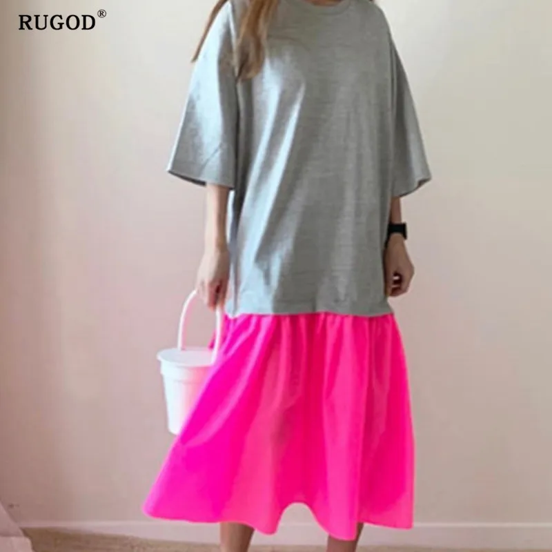 RUGOD Summer dress 2019 Splice Women dress new fashion O-neck Korean version summer clothes for women
RUGOD Summer dress 2019 Splice Women dress new fashion O-neck Korean version summer clothes for women