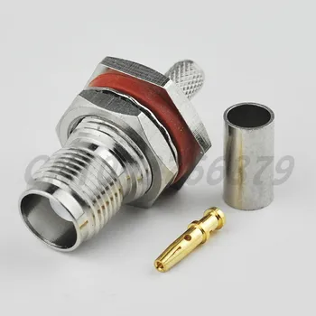 RF electrical wire terminal TNC Jack Crimp bulkhead O-ring straight connector for coaxial cable RG58 RG142 LMR195
RF electrical wire terminal TNC Jack Crimp bulkhead O-ring straight connector for coaxial cable RG58 RG142 LMR195