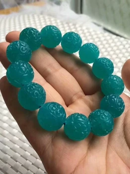 Genuine Natural Ice Green Amazonite Gems Clear Round Beads Craved Bracelet Big Size Women Man Fashion Bracelet 16mm AAAAA
Genuine Natural Ice Green Amazonite Gems Clear Round Beads Craved Bracelet Big Size Women Man Fashion Bracelet 16mm AAAAA