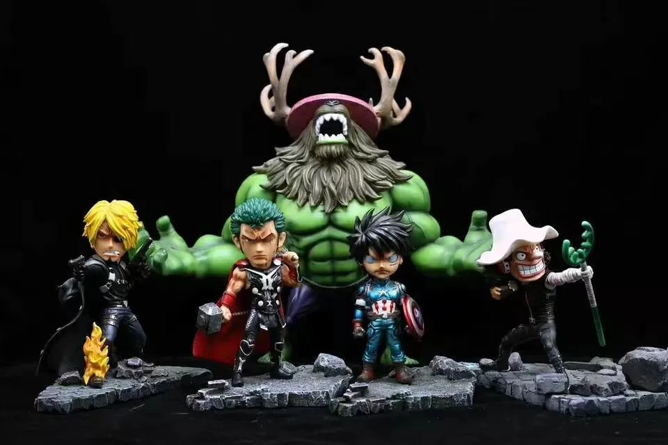 Anime One Piece Character Luffy Sanji Cosplay Marvel Avengers Captain American Nick Fury Statue Model Action Figure Toys
Anime One Piece Character Luffy Sanji Cosplay Marvel Avengers Captain American Nick Fury Statue Model Action Figure Toys