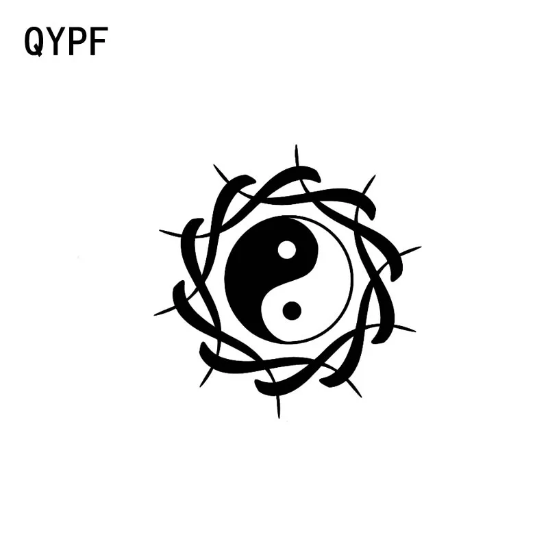 QYPF 17 8 см * Дерево из ротанга Инь Янь виниловая Автомобильная мотоциклетная