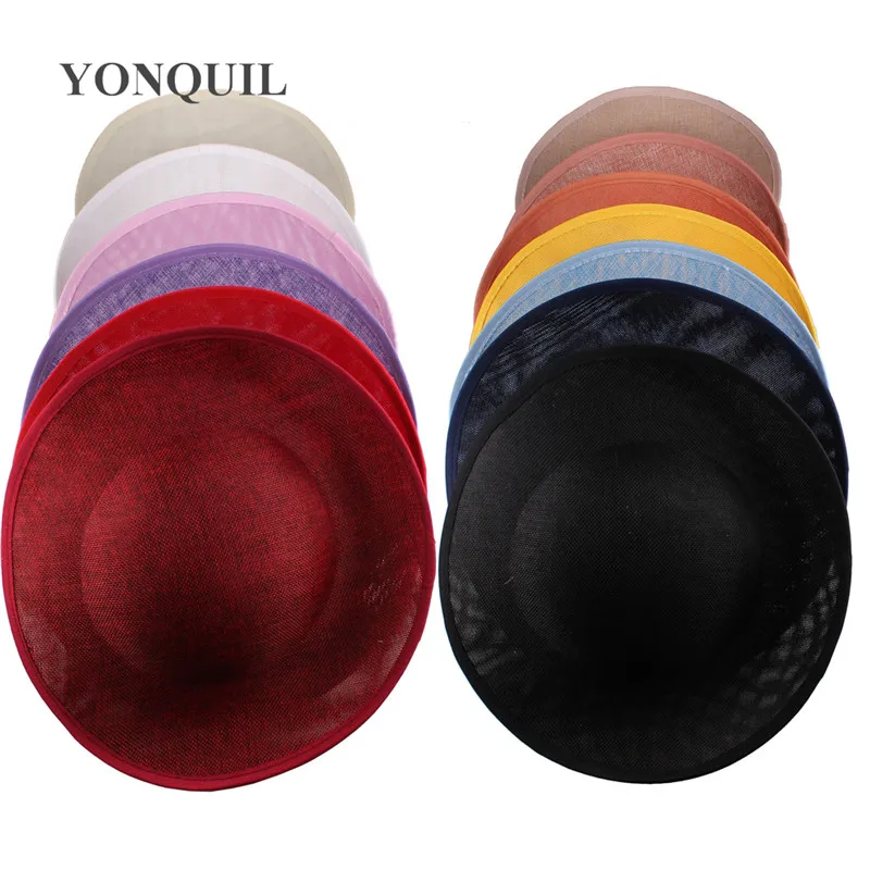 30CM Big Size Imitation SINAMAY Fascinators Base Black Party Hat White DIY Hair Accessories Hot Pink Kentucky Derby Cocktail |