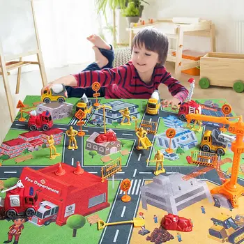 31 Pcs Construction Vehicle Fire Truck Playmat Model Engineering Car With Traffic Sign Kids City Rug Traffic Toys
31 Pcs Construction Vehicle Fire Truck Playmat Model Engineering Car With Traffic Sign Kids City Rug Traffic Toys