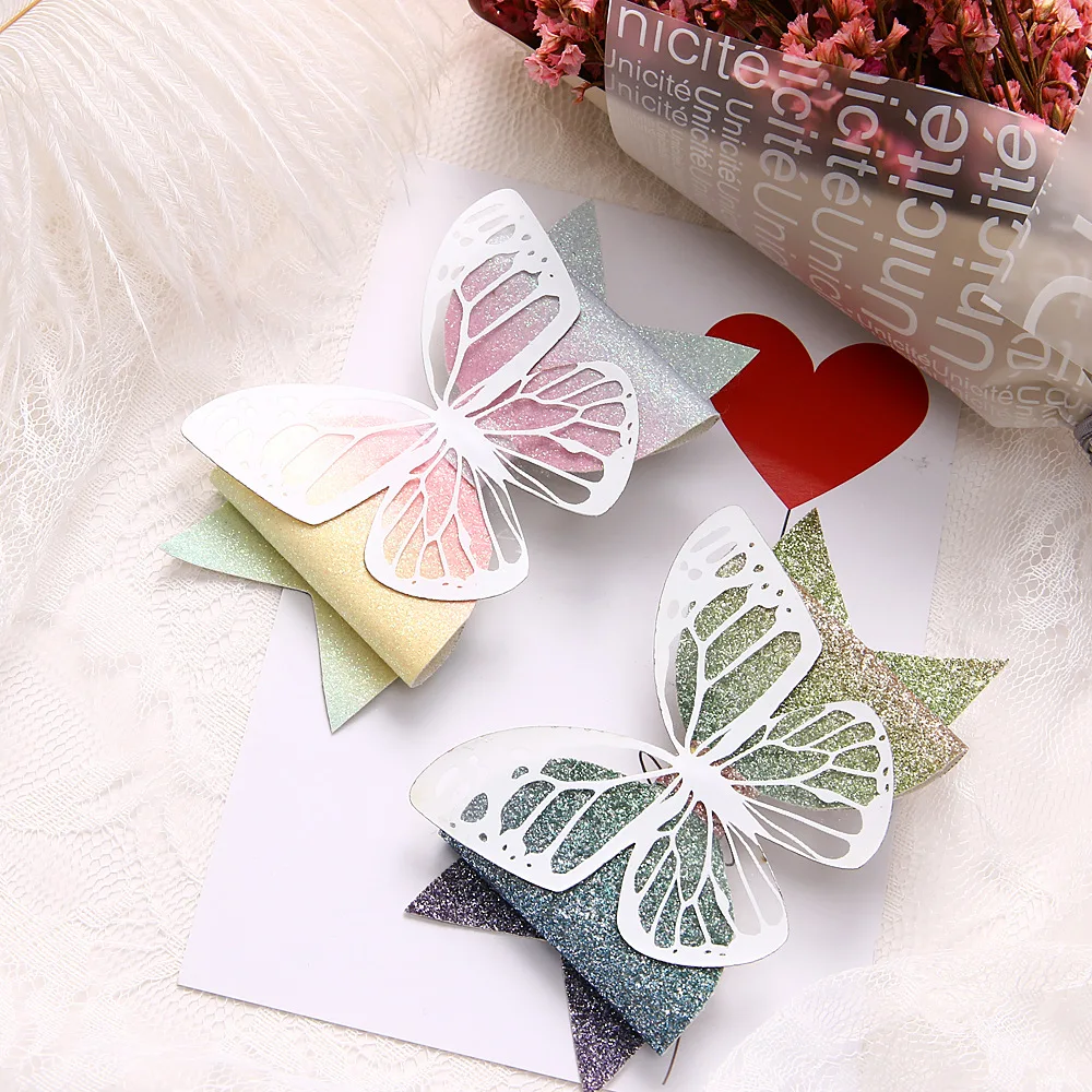 New Princess Butterfly Hair Bows on Clips Gliiter PU Bows for Girls Cute Rainbow Birthday Party Hairpin Hair Clip Accessories
New Princess Butterfly Hair Bows on Clips Gliiter PU Bows for Girls Cute Rainbow Birthday Party Hairpin Hair Clip Accessories