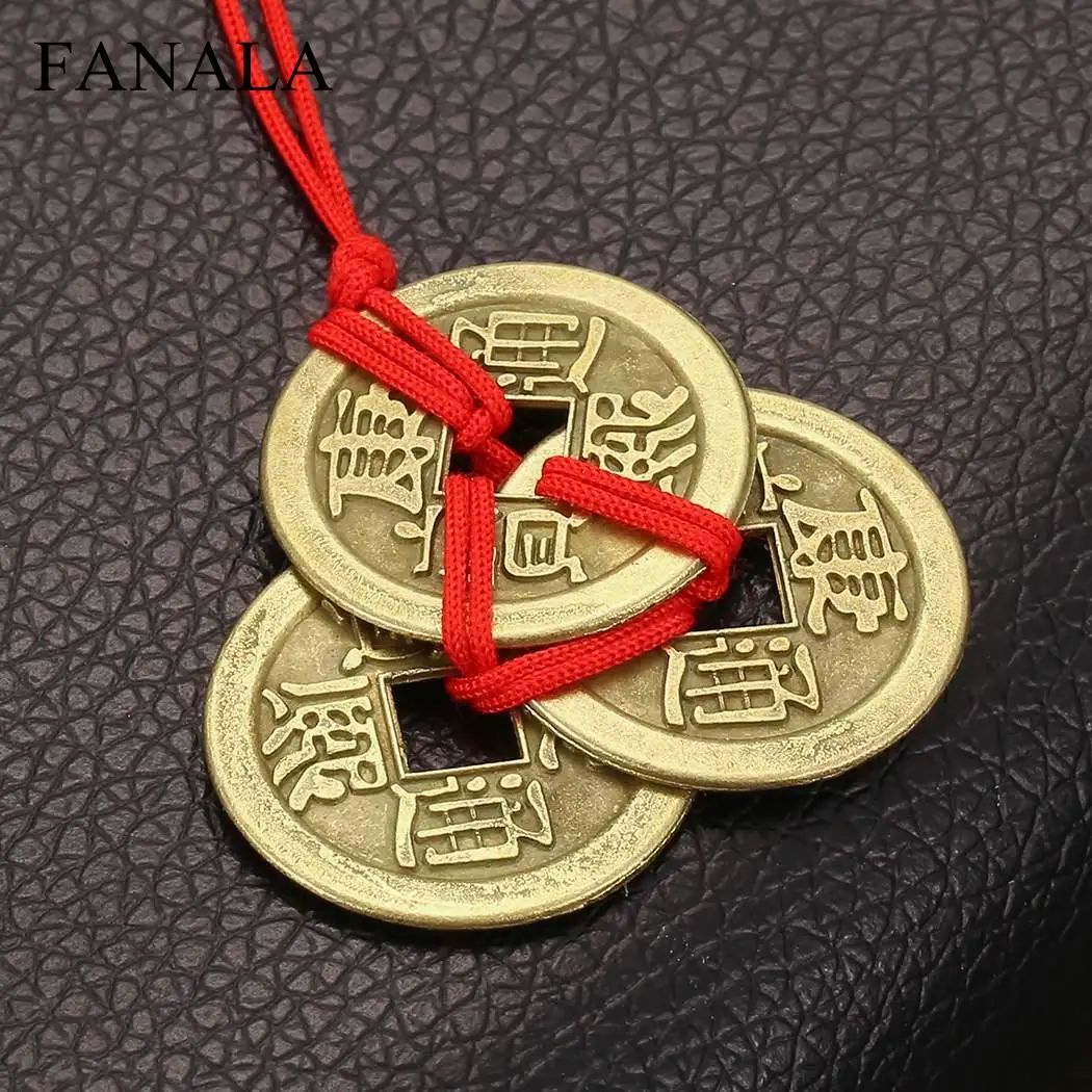Император амулет богатство монеты счастливые ожерелья для латунных денег