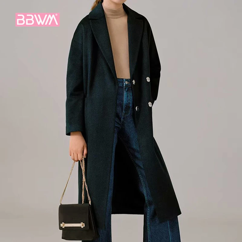 2018 winter new solid color casual long-sleeved double-breasted long woolen coat ladies women's coat Lapel female jacket
2018 winter new solid color casual long-sleeved double-breasted long woolen coat ladies women's coat Lapel female jacket