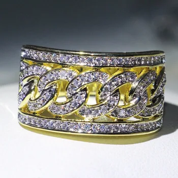 Drop Shipping Unique Luxury Jewelry Wide Ring 925 Silver&Gold Fill AAA CZ Eternity Wedding Band Chain Cross Ring For Women Gift
Drop Shipping Unique Luxury Jewelry Wide Ring 925 Silver&Gold Fill AAA CZ Eternity Wedding Band Chain Cross Ring For Women Gift