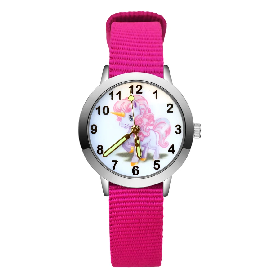 Fashion Cute Unicorn horse style Children's Watches Kids Student Girls Boys Quartz Nylon strap Wrist Watch JA133
Fashion Cute Unicorn horse style Children's Watches Kids Student Girls Boys Quartz Nylon strap Wrist Watch JA133