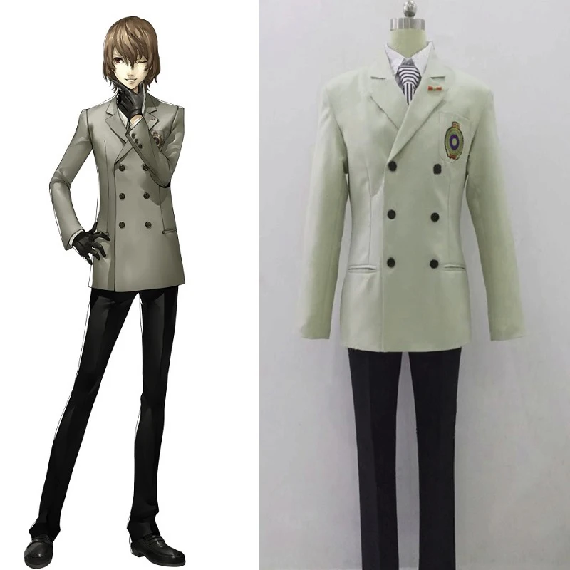 Костюм Школьная Униформа Persona 5 для косплея Goro Akechi костюмы P5 наряды на