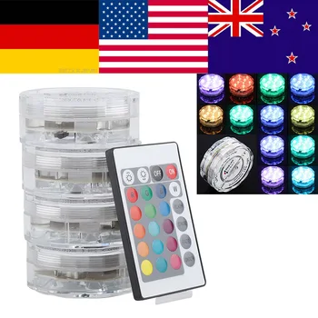 4 Pcs 10leds RGB Led Underwater Light Pond Submersible IP68 Waterproof Swimming Pool Light Battery Operated for Wedding Party
4 Pcs 10leds RGB Led Underwater Light Pond Submersible IP68 Waterproof Swimming Pool Light Battery Operated for Wedding Party