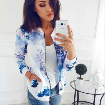 Wipalo Autumn Spring Women Casual Jacket 2018 Ladies Retro Floral Zipper Up Long Sleeve Bomber Jacket Coat Outwear Women Clothes 
Wipalo Autumn Spring Women Casual Jacket 2018 Ladies Retro Floral Zipper Up Long Sleeve Bomber Jacket Coat Outwear Women Clothes