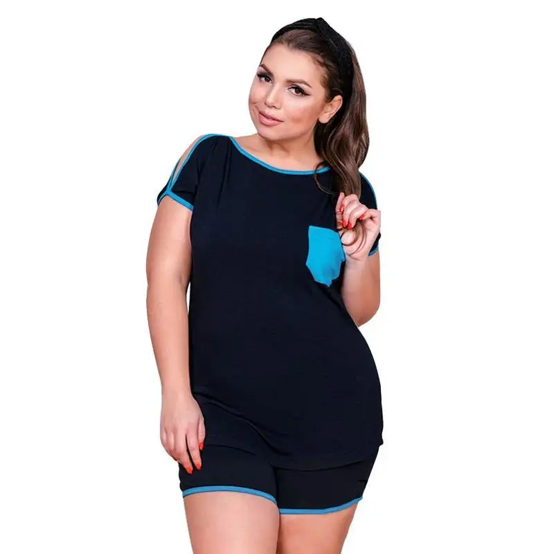 Plus size Women Summer 2 piece Pants Set 2019 Short sleeve Cotton T shirt and Shorts Sets Suit
Plus size Women Summer 2 piece Pants Set 2019 Short sleeve Cotton T shirt and Shorts Sets Suit