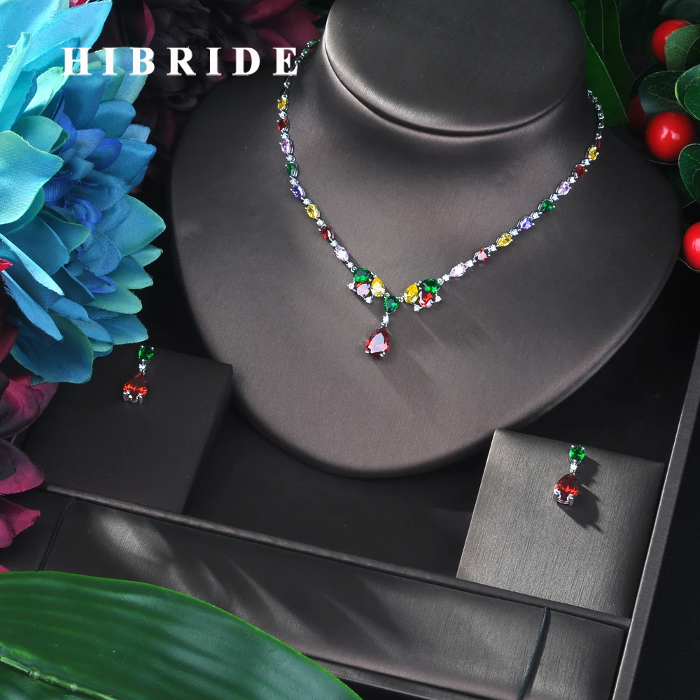 HIBRIDE Elegant Water Drop Pendant Jewelry Set for Young Woman Gift Hotsale Mexico Fashion Jewelry With Sparkling Zirconia N-30
HIBRIDE Elegant Water Drop Pendant Jewelry Set for Young Woman Gift Hotsale Mexico Fashion Jewelry With Sparkling Zirconia N-30