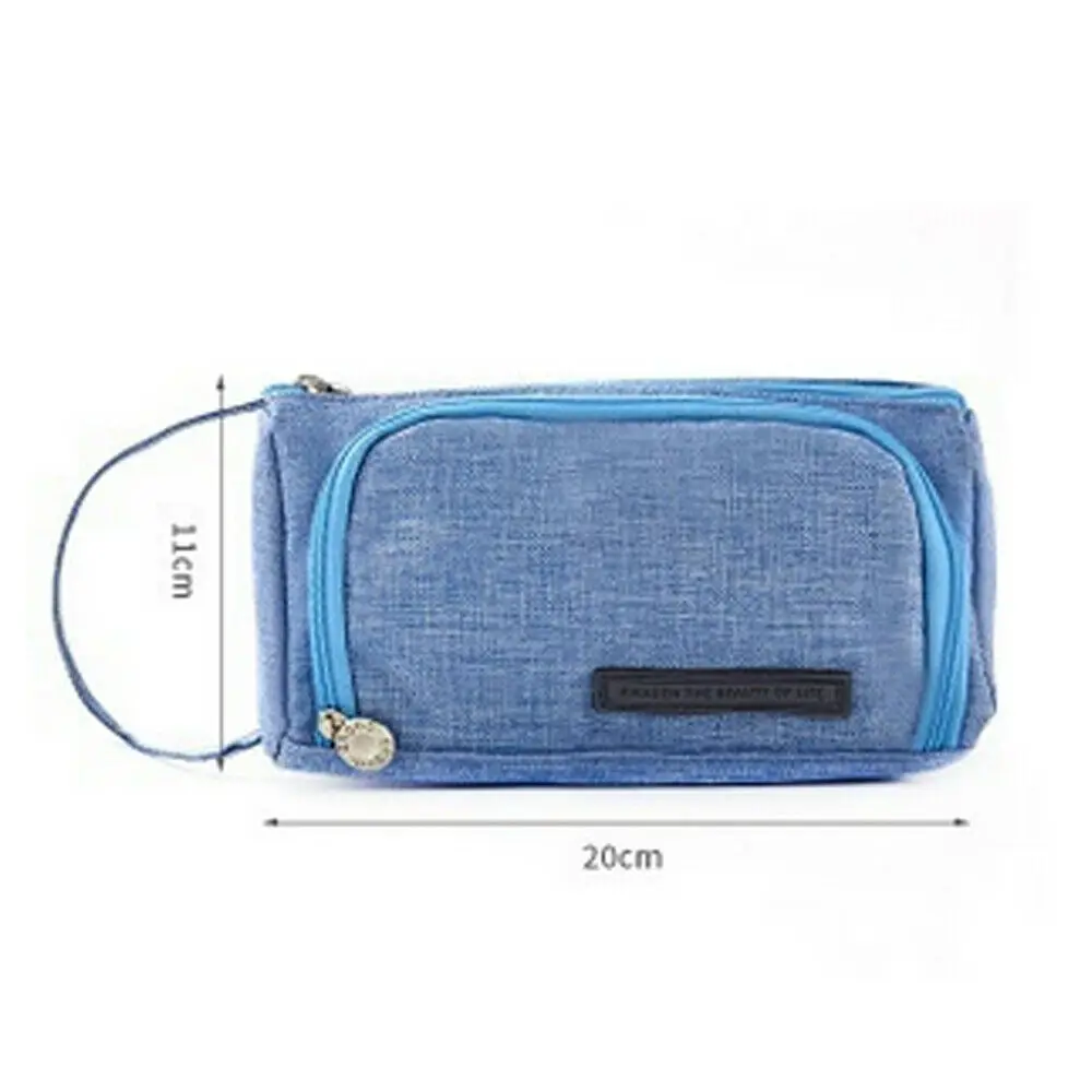 New Fashion Canvas Large Capacity Double Zip Pen Pencil Case Unisex Portable School Stationery Bag Gift
New Fashion Canvas Large Capacity Double Zip Pen Pencil Case Unisex Portable School Stationery Bag Gift