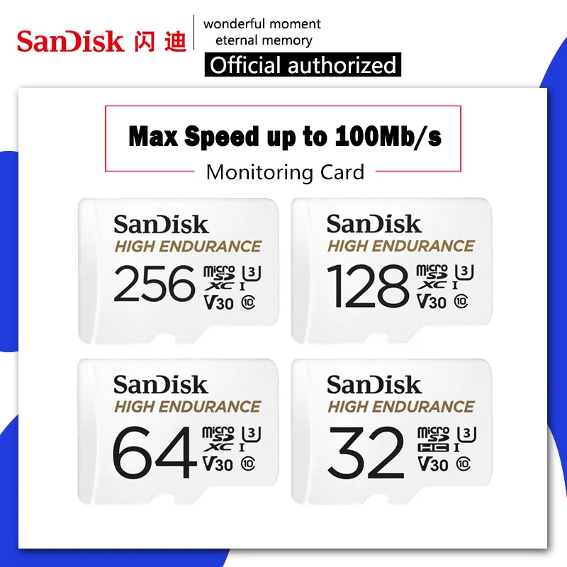 SanDisk HIGH ENDURANCE Micro SD 128GB 32GB 64GB 256GB U3 V30 4K Micro SD Memory Card SD/TF Flash MicroSD Card for Monitor Video
SanDisk HIGH ENDURANCE Micro SD 128GB 32GB 64GB 256GB U3 V30 4K Micro SD Memory Card SD/TF Flash MicroSD Card for Monitor Video
