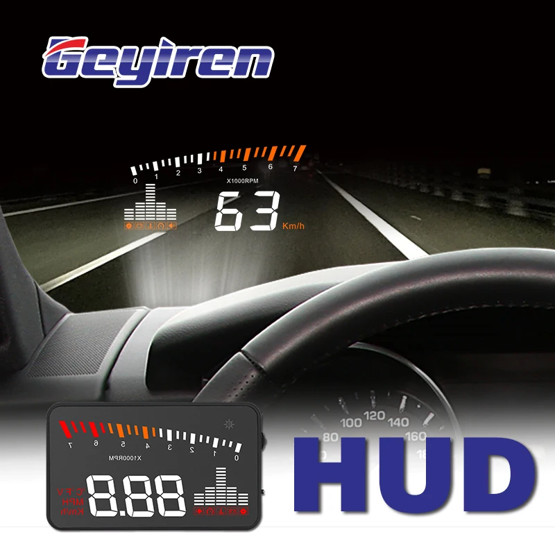 GEYIREN 2019 X5 OBD2 Head-Up Display Speedometer Windshield Projector RPM Speed Alarm Car EU OBD HUD Display Auto Electronic
GEYIREN 2019 X5 OBD2 Head-Up Display Speedometer Windshield Projector RPM Speed Alarm Car EU OBD HUD Display Auto Electronic