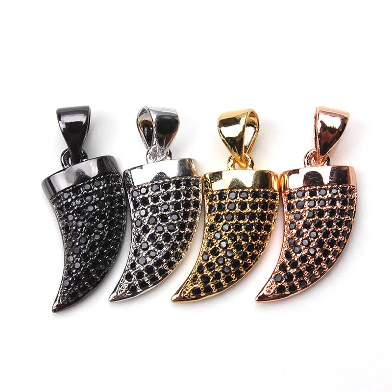 1pc 13*9mm Micro Pave Crystal Wolf's Fang Pendant Gold Silver Black Copper Wolf Tooth for Women Men Necklace Jewelry Making
1pc 13*9mm Micro Pave Crystal Wolf's Fang Pendant Gold Silver Black Copper Wolf Tooth for Women Men Necklace Jewelry Making
