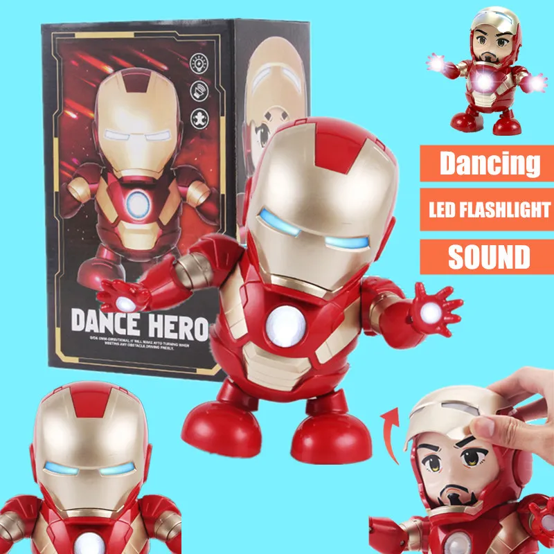 Dance Iron Man Action Figure Toy LED Flashlight with Sound Marvel Avengers endgame Iron Man Super Heroes Electronic Toy
Dance Iron Man Action Figure Toy LED Flashlight with Sound Marvel Avengers endgame Iron Man Super Heroes Electronic Toy