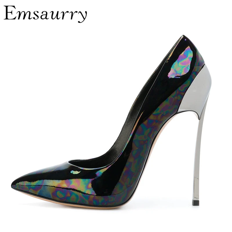 Colorful Patent Leather OL Shoes Woman New Spring 2019 Super High Heel Metal Heels Pointed Toe Shallow Pumps Women
Colorful Patent Leather OL Shoes Woman New Spring 2019 Super High Heel Metal Heels Pointed Toe Shallow Pumps Women