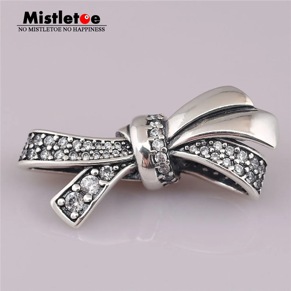 Mistletoe 925 Sterling Silver Brilliant Bow Charm, Clear CZ Fit European Bracelet Jewelry
Mistletoe 925 Sterling Silver Brilliant Bow Charm, Clear CZ Fit European Bracelet Jewelry
