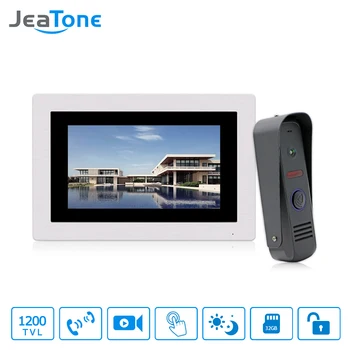 JeaTone 7" Touch Screen Video Door Phone Intercom Waterproof Doorbell 4-Wired Home Intercom System Unlocking Motion Detection
JeaTone 7" Touch Screen Video Door Phone Intercom Waterproof Doorbell 4-Wired Home Intercom System Unlocking Motion Detection