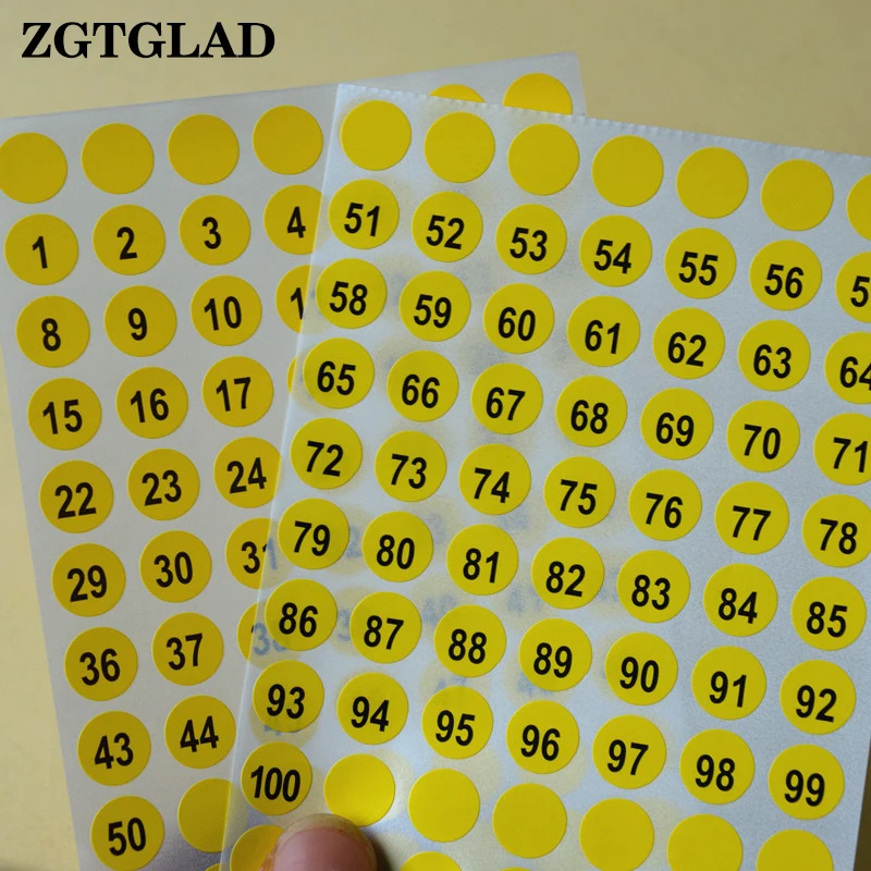 ZGTGLAD 1 Sheets Round Number 1 To 102 Self Adhesive Stickers Small Garment Labels Tags Home Office Decoration
ZGTGLAD 1 Sheets Round Number 1 To 102 Self Adhesive Stickers Small Garment Labels Tags Home Office Decoration