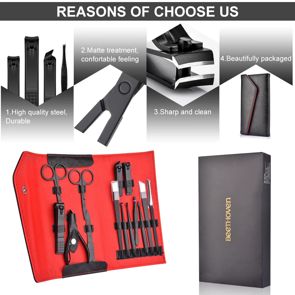 14PCS/set Nails Art Clipper Scissors Tweezer Knife toe Professional Manicure set Nosehair cut Grooming kit Manicure Tools 14PCS/set Nails Art Clipper Scissors Tweezer Knife toe Professional Manicure set Nosehair cut Grooming kit Manicure Tools