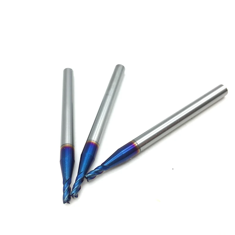 1PC 2mm End Mill HRC65 4 Flute D2*6*4*50 50mm Long Fattened End Mills Straight Slim Shank nACo-Blue Coated Milling Cutter
1PC 2mm End Mill HRC65 4 Flute D2*6*4*50 50mm Long Fattened End Mills Straight Slim Shank nACo-Blue Coated Milling Cutter