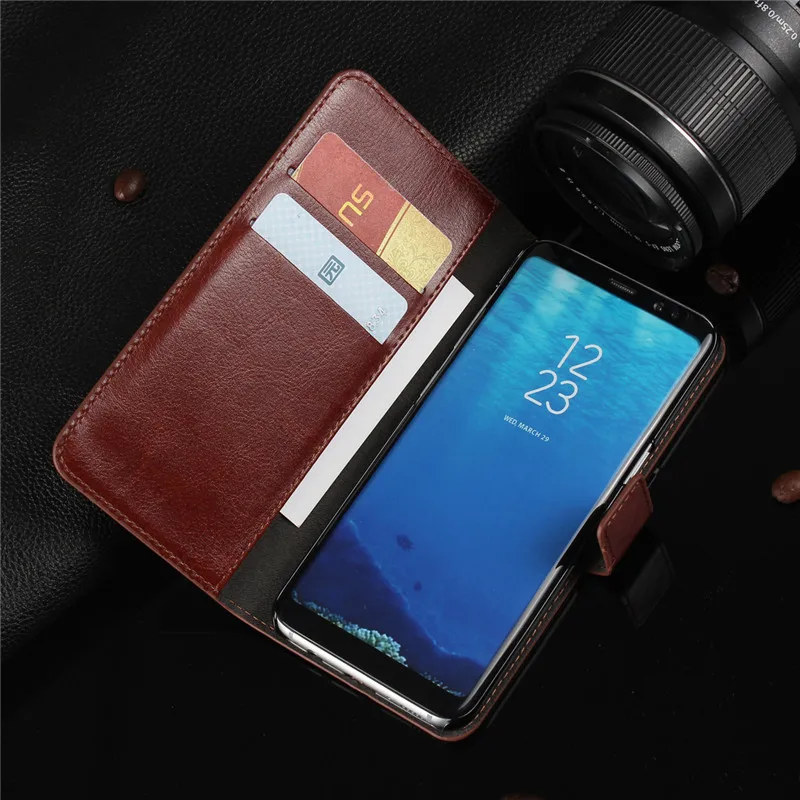 Роскошный кожаный чехол книжка с бумажником для телефона Samsung Galaxy S9 S8 Plus S7 Edge J3 J5 J7