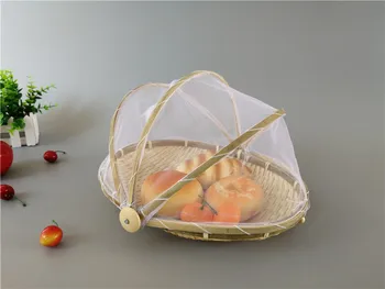 Handmade Bamboo Woven Bug Proof Wicker Basket Dustproof Picnic Fruit Tray Food Bread Dishes Cover With Gauze Panier Osier
Handmade Bamboo Woven Bug Proof Wicker Basket Dustproof Picnic Fruit Tray Food Bread Dishes Cover With Gauze Panier Osier