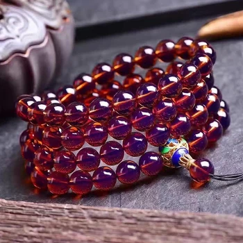 Dominica blue Perot natural agate bracelet violet 108 pure natural Beeswax Amber Bead hand on men and women
Dominica blue Perot natural agate bracelet violet 108 pure natural Beeswax Amber Bead hand on men and women