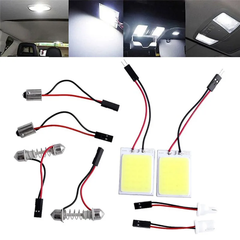 

24COB LED Low Consumption High Bright Long Lifespan Panel Light For Car Interior Door Trunk Map Dome Light HID White