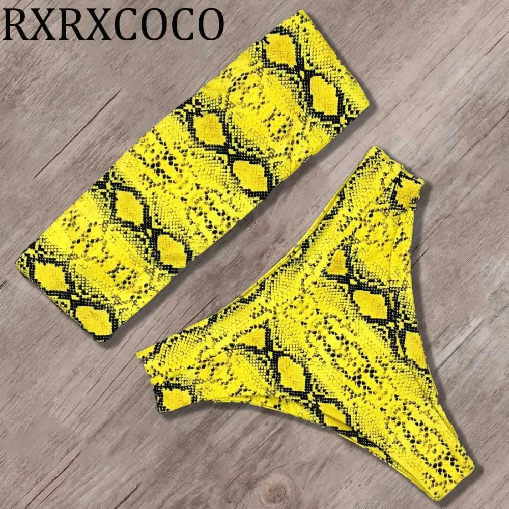 Snake printed Bandeau Bikini 2019 Sexy High Waisted Swimsuit Push Up Bikini Set Mayo Swimwear Women Bathing Suit maillot de bain
Snake printed Bandeau Bikini 2019 Sexy High Waisted Swimsuit Push Up Bikini Set Mayo Swimwear Women Bathing Suit maillot de bain