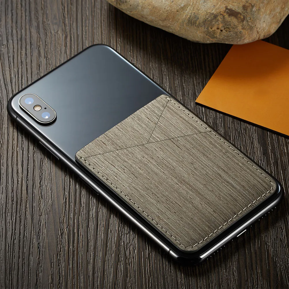 Purse Credit Pocket PU Leather Wood Pattern Business Card Holder Self-adhesive Multifunction Wallet Stick On Phone Mini Fashion
Purse Credit Pocket PU Leather Wood Pattern Business Card Holder Self-adhesive Multifunction Wallet Stick On Phone Mini Fashion