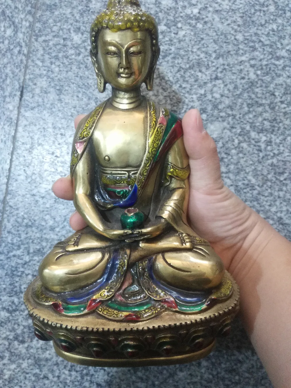 home decoration Tibet Tibetan Buddhis shakyamuni bronze Color cloisonne buddha statue metal handicraft
home decoration Tibet Tibetan Buddhis shakyamuni bronze Color cloisonne buddha statue metal handicraft