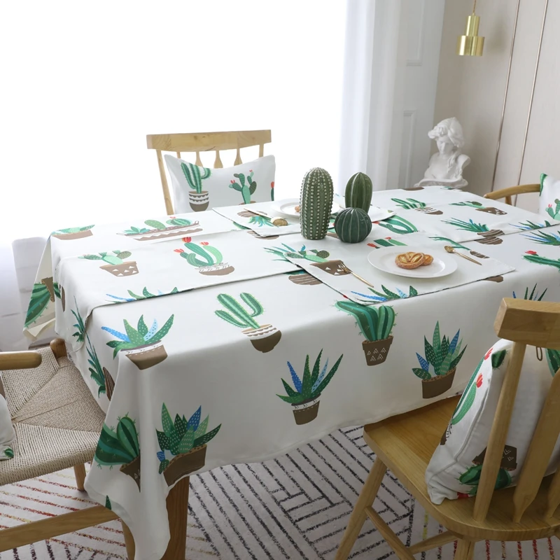 Table Cloth Rectangular Pastoral Green Cactus Printed Wedding Party Dustproof Tablecloth Home Decoration Elegant Table Covers
Table Cloth Rectangular Pastoral Green Cactus Printed Wedding Party Dustproof Tablecloth Home Decoration Elegant Table Covers