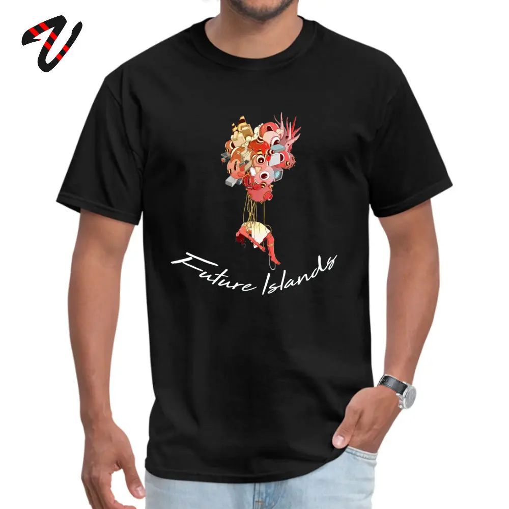 Future Islands Balloon Pure Cotton Mens Short Sleeve Tops Tees Geek April FOOL DAY T-shirts New Fashion Crew Neck Clothing Shirt Future Islands Balloon17846 black