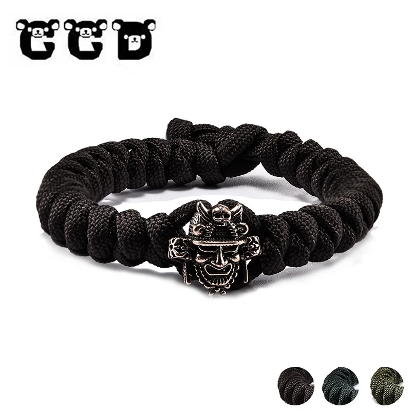 CCD Ghost Samurai Hand knitted parachute rope Seek survival Hand rope alloy accessories outdoor survival Bracelet Ornaments
CCD Ghost Samurai Hand knitted parachute rope Seek survival Hand rope alloy accessories outdoor survival Bracelet Ornaments
