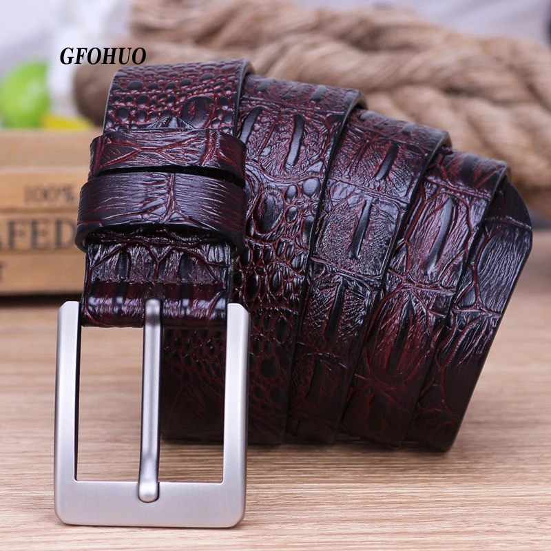 New Fashion Luxury Crocodile Skin Design men belt Genuine Leather Pin Buckle Alligator Jeans belts for Men's Cinto Waisntband
New Fashion Luxury Crocodile Skin Design men belt Genuine Leather Pin Buckle Alligator Jeans belts for Men's Cinto Waisntband