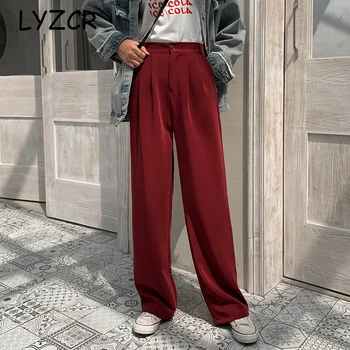 LYZCR High Waisted Women Chiffon Wide Leg Pants Loose Straight Women Pant Suit Office Lady pants Full Length Palazzo Trousers
LYZCR High Waisted Women Chiffon Wide Leg Pants Loose Straight Women Pant Suit Office Lady pants Full Length Palazzo Trousers